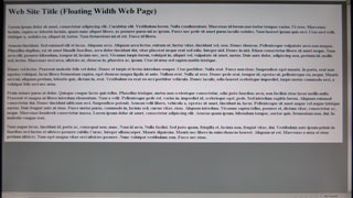 floating width web page displayed on a wide-screen monitor